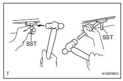 REMOVE NO. 2 OIL PAN SUB-ASSEMBLY