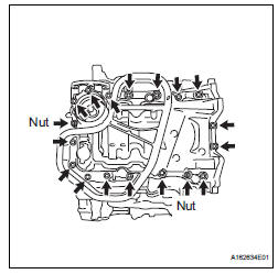 REMOVE OIL PAN SUB-ASSEMBLY
