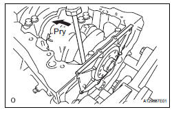 REMOVE ENGINE REAR OIL SEAL RETAINER