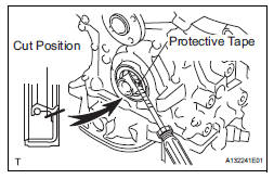 REMOVE TIMING CHAIN CASE OIL SEAL
