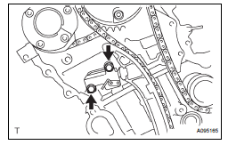 REMOVE CHAIN TENSIONER SLIPPER