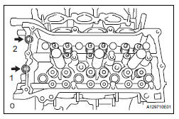REMOVE CYLINDER HEAD SUB-ASSEMBLY LH