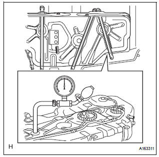 CHECK AIR TIGHTNESS IN FUEL TANK AND FILLER PIPE