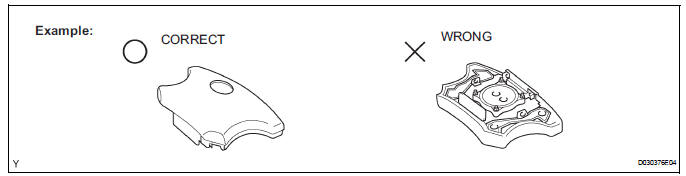 Never measure the resistance of the airbag squib. This may cause the airbag to inflate, which could cause serious injury.