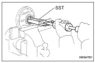 REMOVE FRONT OIL PUMP OIL SEAL