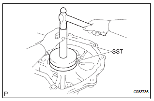 INSTALL FRONT DIFFERENTIAL CASE FRONT TAPERED ROLLER BEARING
