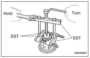 REMOVE FRONT DIFFERENTIAL CASE FRONT TAPERED ROLLER BEARING