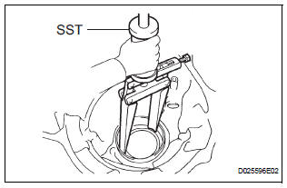 REMOVE FRONT DIFFERENTIAL CASE FRONT TAPERED ROLLER BEARING