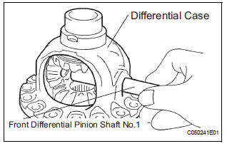 REMOVE FRONT DIFFERENTIAL PINION SHAFT NO.1