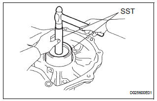REMOVE DIFFERENTIAL SIDE BEARING RETAINER OIL SEAL