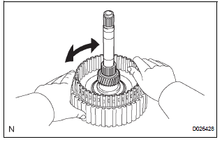 INSPECT PACK CLEARANCE OF DIRECT CLUTCH AND OVERDRIVE CLUTCH