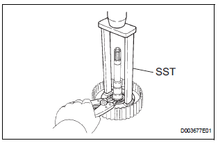 INSTALL OVERDRIVE CLUTCH RETURN SPRING SUB-ASSEMBLY