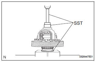 INSTALL FRONT DIFFERENTIAL CASE FRONT TAPERED ROLLER BEARING