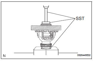 INSTALL FRONT DIFFERENTIAL CASE REAR TAPERED ROLLER BEARING