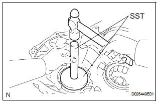 INSTALL FRONT DIFFERENTIAL CASE REAR TAPERED ROLLER BEARING