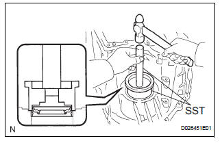INSTALL TRANSAXLE HOUSING OIL SEAL