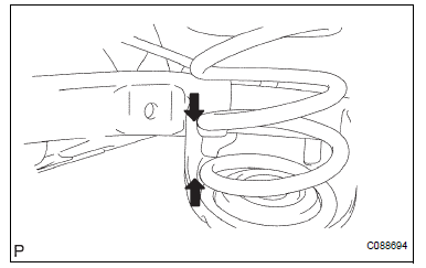 REMOVE COIL SPRING REAR LH