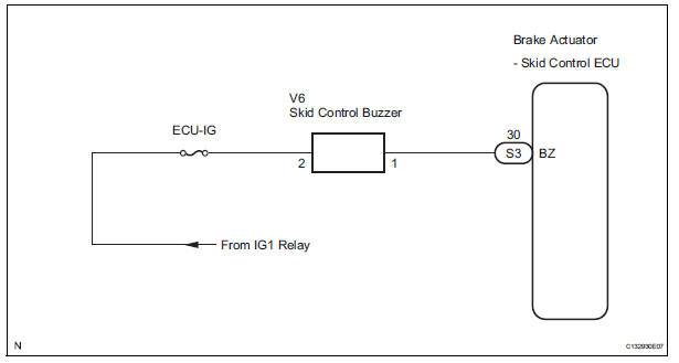 Skid Control Buzzer Circuit