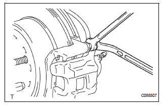 REMOVE DISC BRAKE CYLINDER ASSEMBLY REAR LH