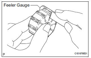INSPECT VANE PUMP ROTOR AND VANE PUMP PLATE CLEARANCE