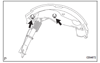 INSTALL REAR BRAKE SHOE