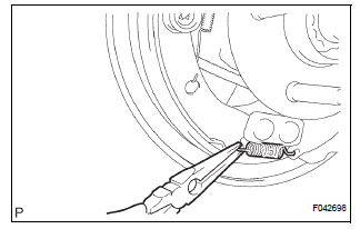 INSTALL FRONT BRAKE SHOE