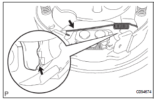 INSTALL FRONT BRAKE SHOE