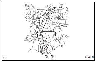 INSTALL NO. 2 INSTRUMENT PANEL BRACE SUBASSEMBLY