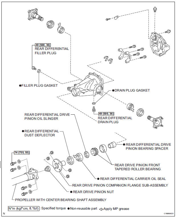 Rear differential carrier oil seal