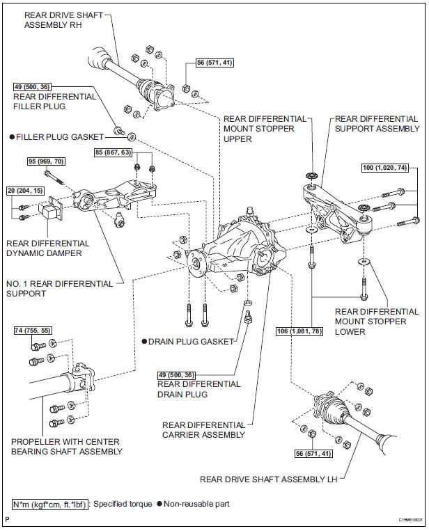 Rear differential carrier assembly