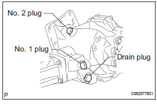 INSTALL NO. 2 TRANSFER CASE PLUG