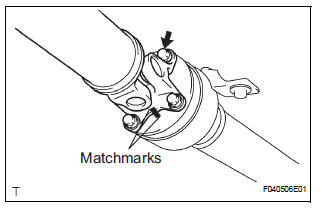 REMOVE PROPELLER SHAFT ASSEMBLY