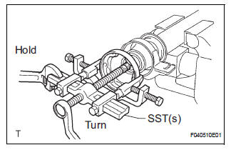 REMOVE CENTER SUPPORT BEARING ASSEMBLY NO.1