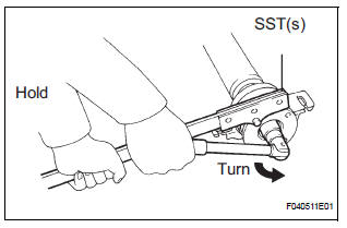 REMOVE CENTER SUPPORT BEARING ASSEMBLY NO.1