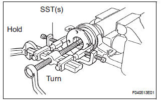 REMOVE CENTER SUPPORT BEARING ASSEMBLY NO.1