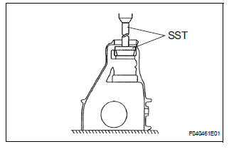 INSTALL REAR DRIVE PINION FRONT TAPERED ROLLER BEARING