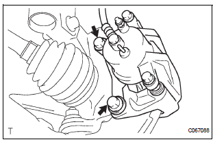 INSTALL FRONT DISC BRAKE CALIPER ASSEMBLY LH