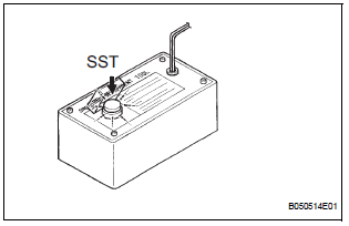 DISPOSE OF FRONT SEAT OUTER BELT ASSEMBLY (WHEN INSTALLED IN VEHICLE)