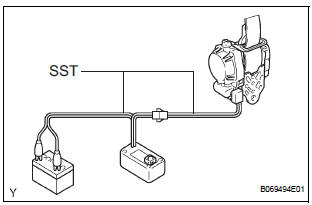 DISPOSE OF FRONT SEAT OUTER BELT ASSEMBLY