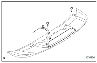 REMOVE CENTER STOP LIGHT ASSEMBLY