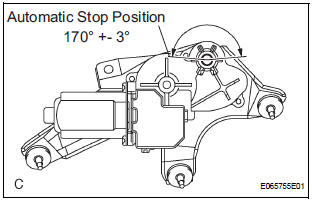  INSPECT REAR WIPER MOTOR AND BRACKET ASSEMBLY