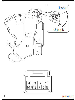 INSPECT FRONT DOOR W/ MOTOR LOCK ASSEMBLY LH