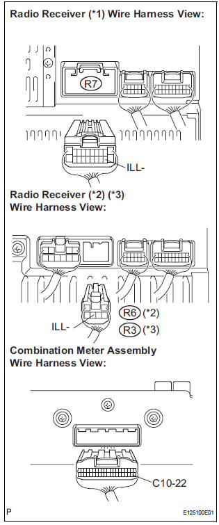 CHECK HARNESS AND CONNECTOR (RADIO RECEIVER - COMBINATION METER)