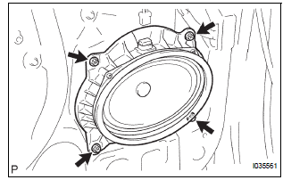 REMOVE FRONT NO. 1 SPEAKER ASSEMBLY