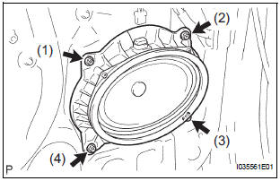 INSTALL FRONT NO. 1 SPEAKER ASSEMBLY