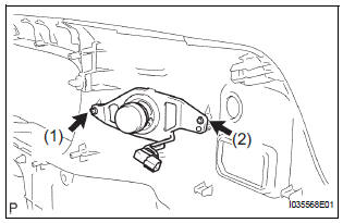 INSTALL NO. 1 SPEAKER ASSEMBLY WITH BOX