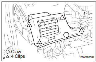 REMOVE INSTRUMENT PANEL REGISTER ASSEMBLY NO.1