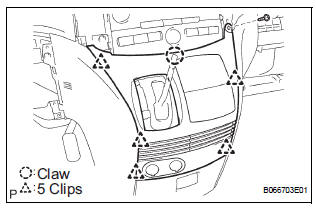 REMOVE INSTRUMENT CLUSTER FINISH PANEL ASSEMBLY CENTER