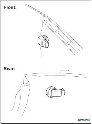 REMOVE NO. 1 ULTRASONIC SENSOR